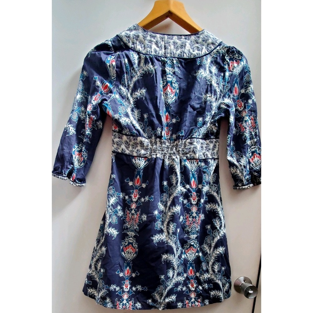 VOE Voice of Europe Duck Dress 38/US10 Paisley Grey-Blue/Teal/Red A Line Boho - Picture 5 of 7